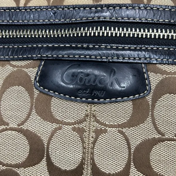 Coach Y2K Brown and Black Signature Tote - Image 4