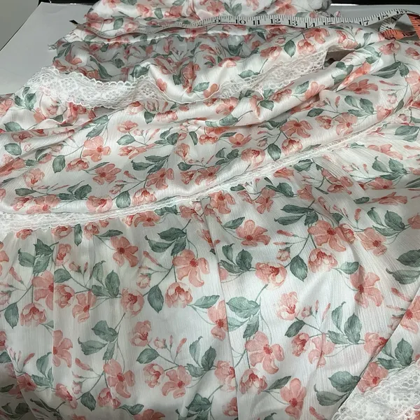 Altar'd State Alyseia Floral Maxi Dress Large Pink Green Lace Trim NWT - Image 7