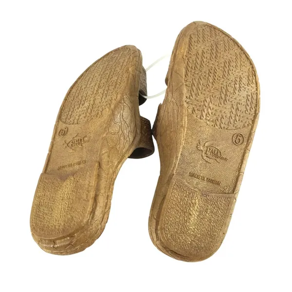Pali Womens Sandals Slides Rubber Textured Brown Size 5 - Image 3