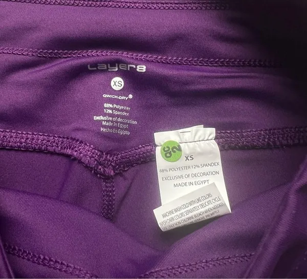 Layer 8 Women's Drawstring Purple Athletic Sporty Workout Joggers Sz XS - Image 3