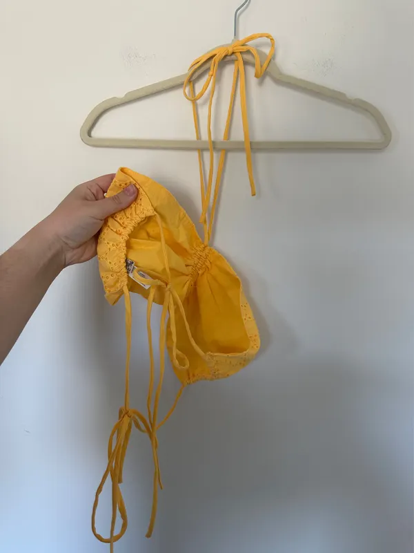 Free People Eyes For You Bralette Top Yellow - Image 8