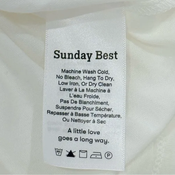 Aritzia Sunday Best Minerva Peplum Top XS White Short Sleeve Chic Spring Minimal - Image 11