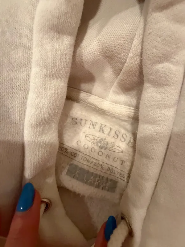 Sunkissed coconut white hooded sweatshirt Size XL - Image 4