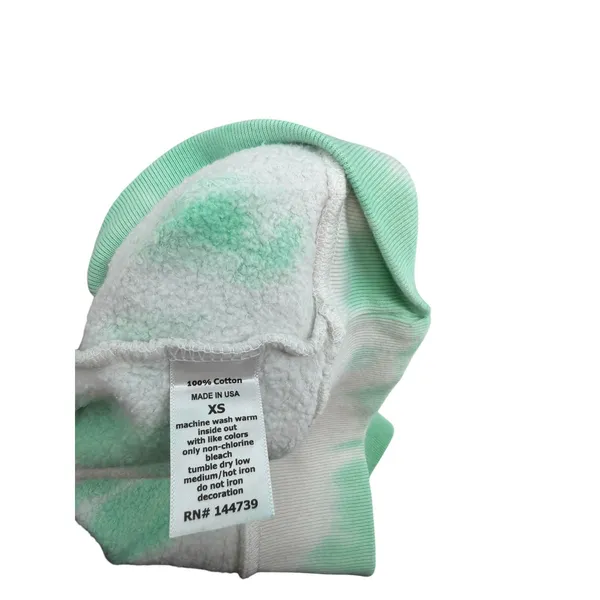 Roller Rabbit Tie Dye Hoodie Mint‎ Green Monkey Embroidered Pullover Size XS - Image 11
