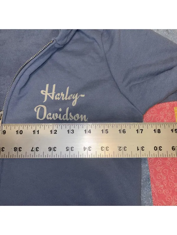 Harley-Davidson Wounded Warrior Project Woman’s Small Blue Hoodie Sweatshirt - Image 7