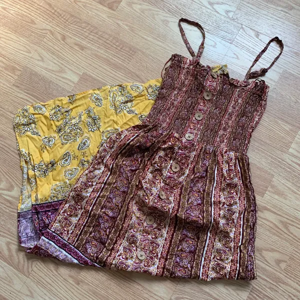 Boho Tribal Print Maxi Slit Dress - Image 2