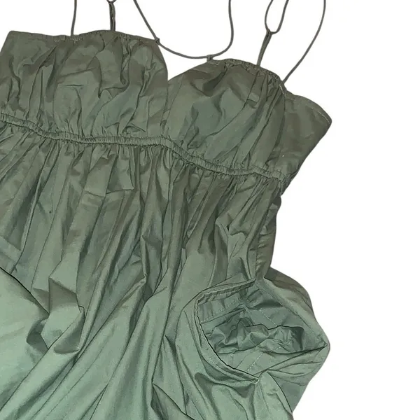 Abercrombie & Fitch Mini Dress Women Green Strappy Empire Waist Boho Feminine M - Image 5