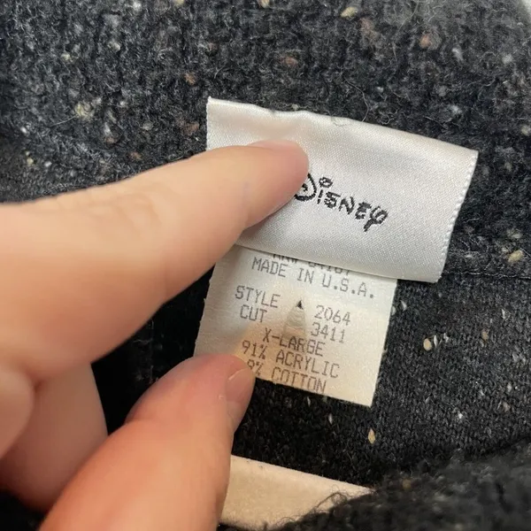RARE Walt Disney World Vintage Mickey Cowl Neck Sweatshirt Size XL - Image 3