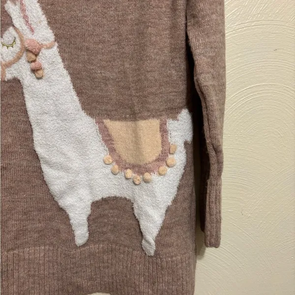 LC Lauren Conrad Brown Sweater with Llama Motif - Image 8