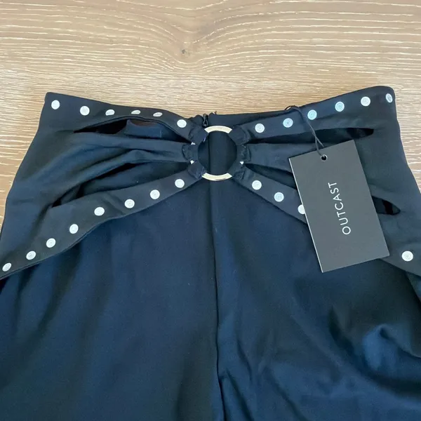 Outcast Flare Pants O Ring and Stud Details Avalyn Size M Black - Image 4