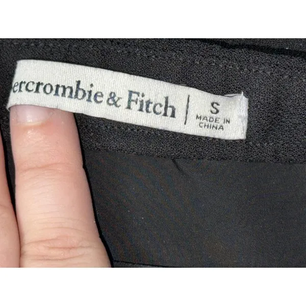 NEW Abercrombie & Fitch Black Polyester Side Slit Long Maxi Skirt Womens Size S - Image 4