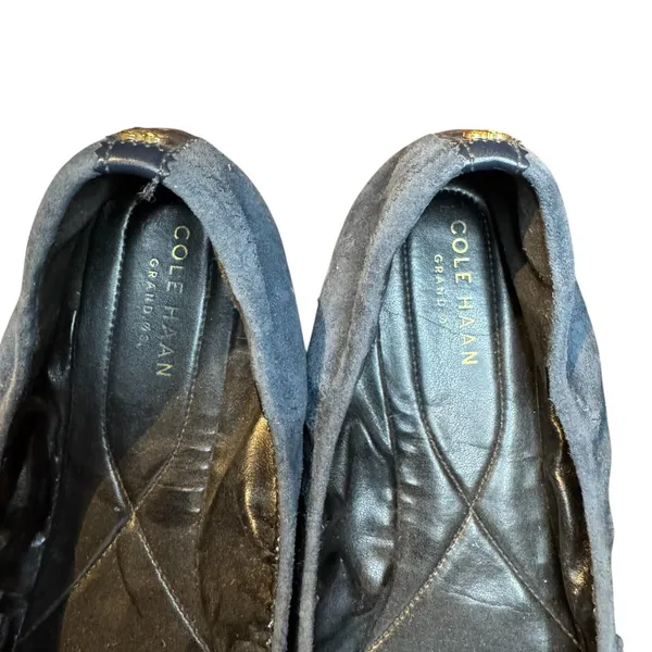 Cole Haan Grand.OS Womens 8 Blue Suede Ballet Flats Comfort Casual W04526 - Image 3