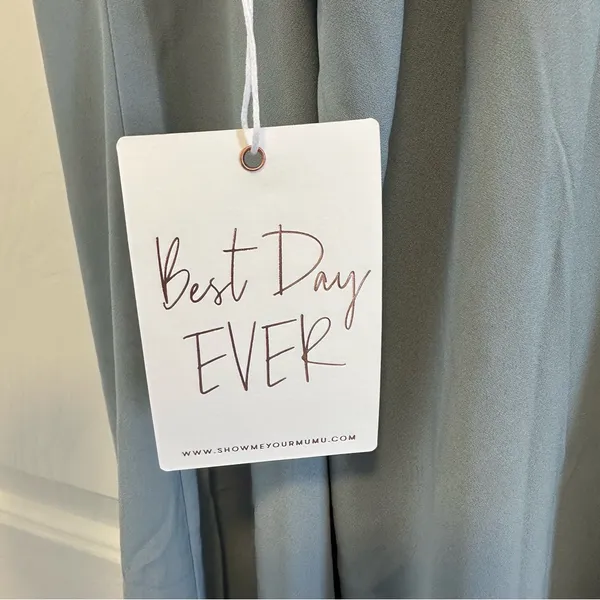 Show Me Your Mumu Verona Cowl Dress in Silver Sage Crisp Size Large - Image 6