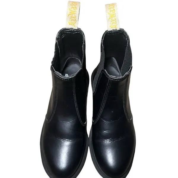 DR. MARTENS Black Vegan Flora Chelsea Slip On Boots Women’s Size 5 - Image 5