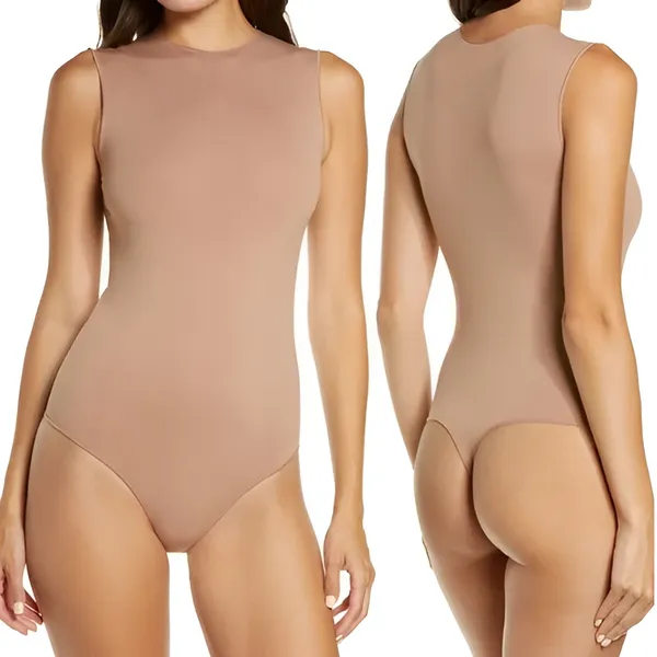 Skims Womens Minimalist‎ Essential Crewneck Sleeveless Bodysuit XXS / XS Taupe - Image 2