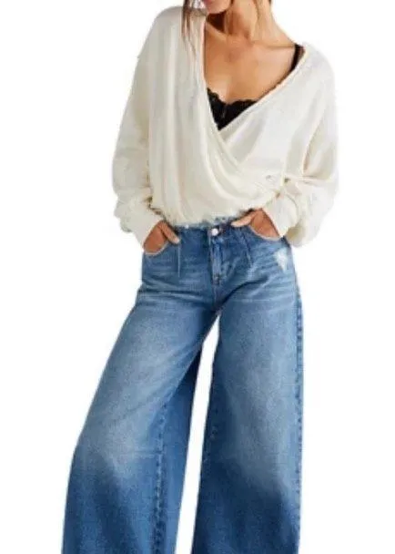 Free People Anyway Tee In Gardenia Color Size M - Image 3