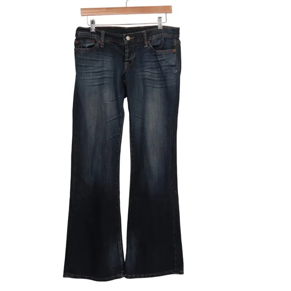 Lucky Brand Bootcut Jeans Womens 4/27 Blue Denim Cotton Stretch Zip Fly Low Rise - Image 2