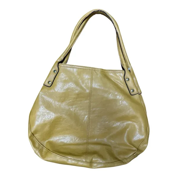 Source Unknown Tan faux Leather Shoulder Bag with Slouchy Shape and Dual Handles - Image 2