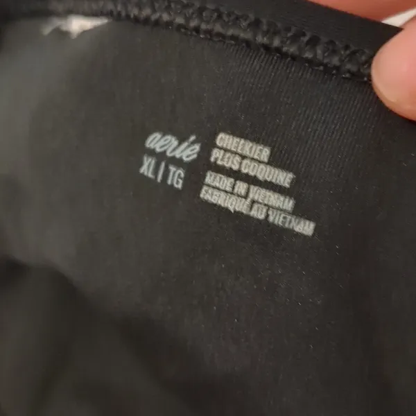 Aerie cheekier plus coquine black swim bottoms size XL - Image 2