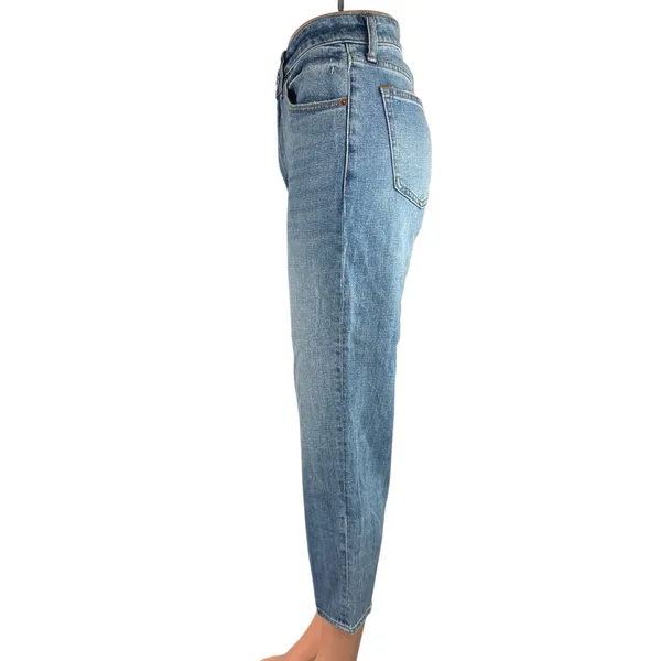Abercrombie & Fitch Curve Love High Rise Straight Leg Denim Mom Jeans Pants 25 - Image 2