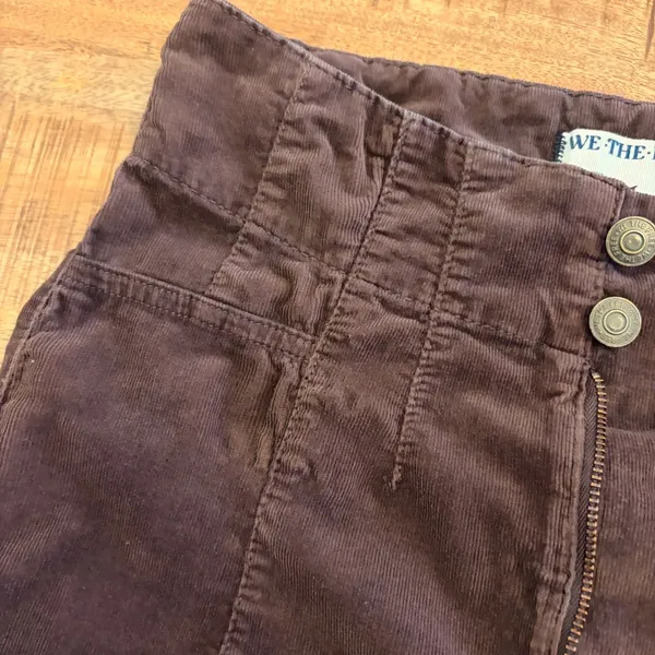 We the Free People Jayde Cord Flare 29 Corduroy Pants High Rise Brown Stretch - Image 10