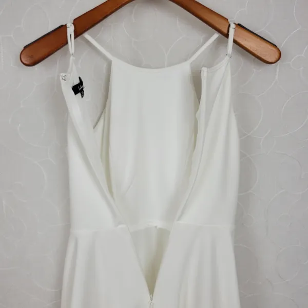 Lulus Womens Irresistible Charm Dress X Small White Fit & Flare‎ Mini - Image 6
