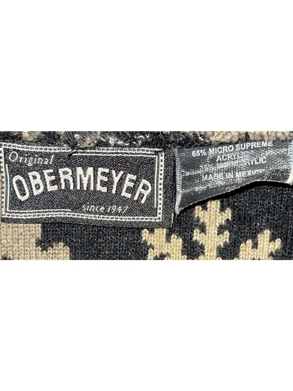 Vintage Obermeyer Reindeer Fleece Hoodie Half Zip - Image 6