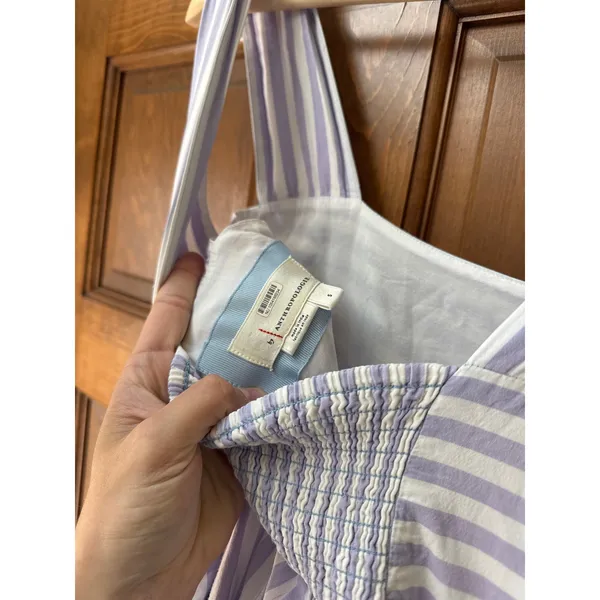 BY ANTHROPOLOGIE Helena Square Neck Tiered Midi Dress Size Small - Image 8