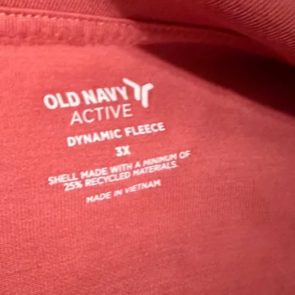 Old Navy Active Dynamic Fleece Half Zip Sweatshirt Terra cotta Thumbhole Plus 3X - Image 2