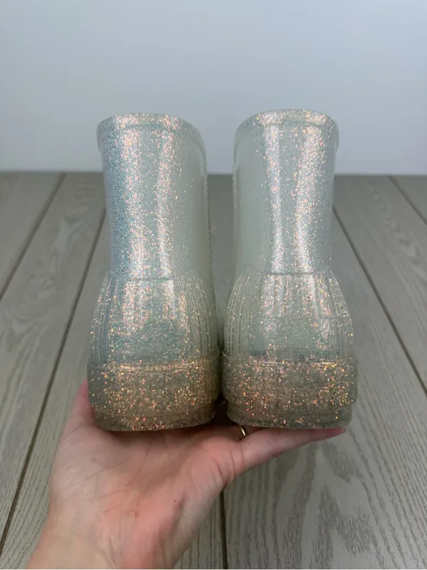 UGG Women's Drizlita Glitter Glam Waterproof Rain Booties US11 - Image 6