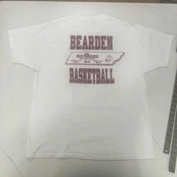 Vintage 1995 Bearden Bulldogs State Bound Basketball T Shirt XL USA Double Sided - Image 3