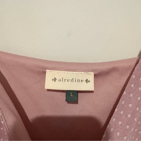 Alredine polka dot tiered babydoll dress dusty pink size large‎ - Image 3