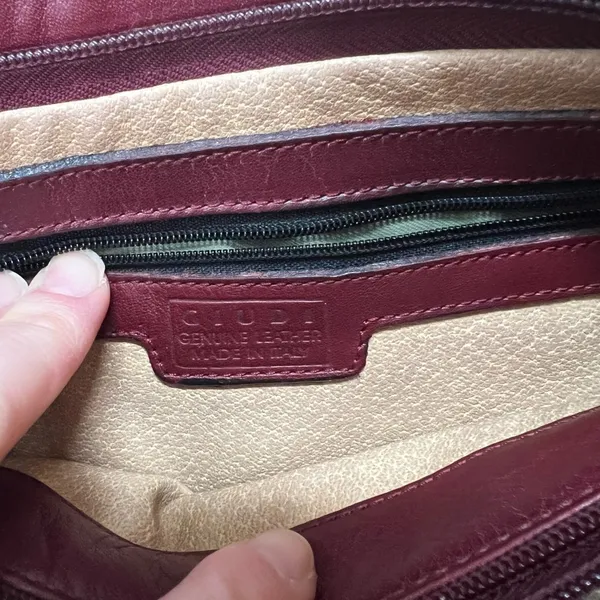 Giudi Vintage Italian Leather Red Bag - Image 8