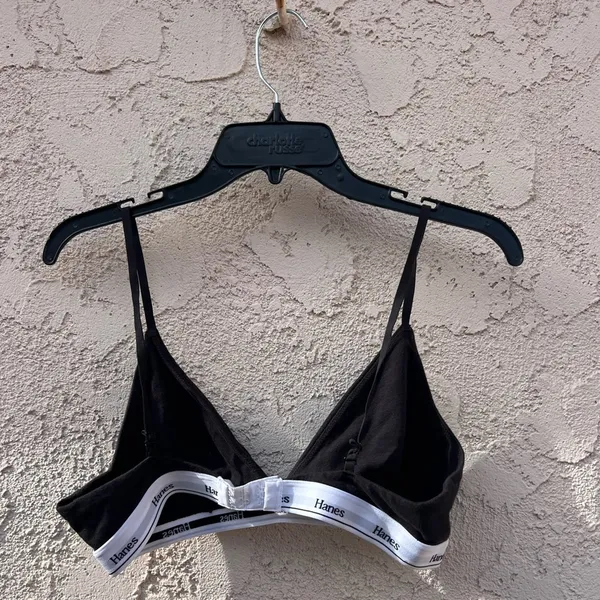 2X Hanes original stretch triangle bralette cotton - Image 3