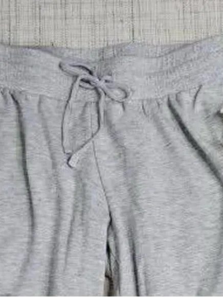 BP Nordstrom Brass Plum Loose Fit Women's Heather Gray Drawstring Joggers - Image 4