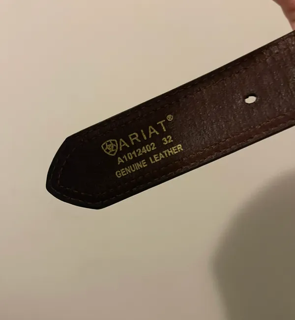 Ariat Floral Embossed Ends Belt 32 - Image 3