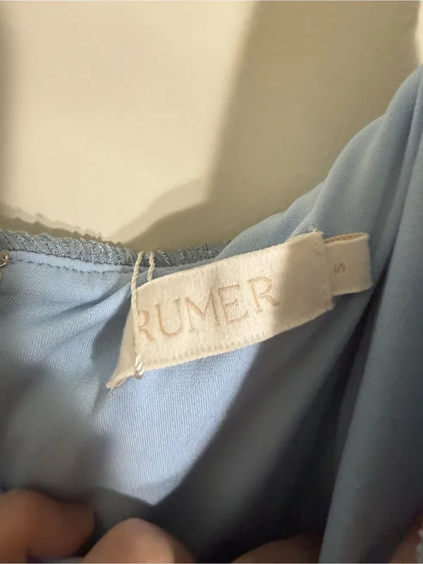 NWT Rumer Tucker Maxi Dress Blue Small - Image 5