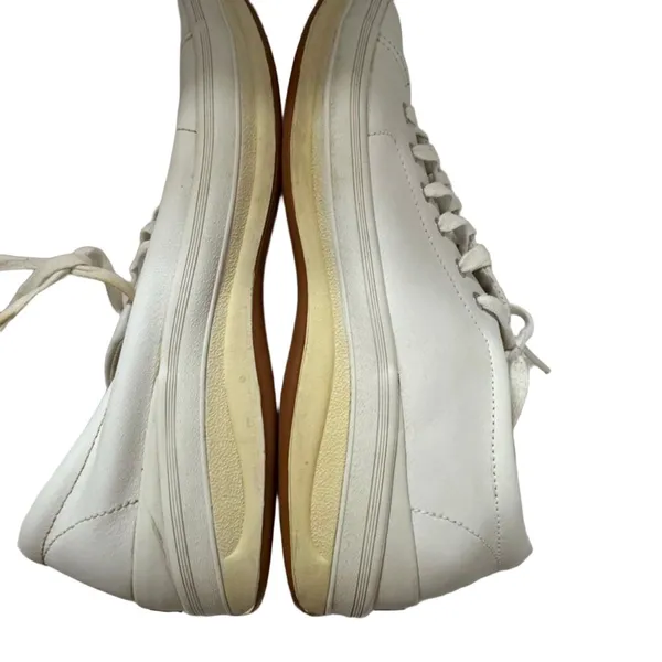 Keds Womens White Leather Lace Up Low Top Casual Nurse Sneakers Size 9 - Image 7