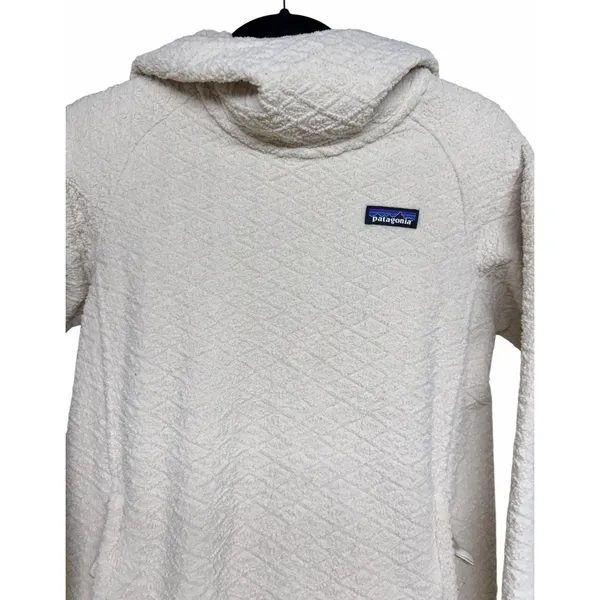 Patagonia‎ Diamond Capra Hooded Sweatshirt Cream Women's Size Small - Image 3