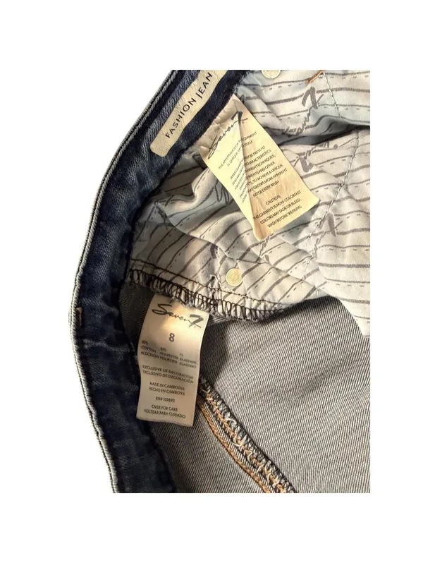 Seven7 jeans womens size 8 bootcut regular fit mid rise blue light wash stretch - Image 5