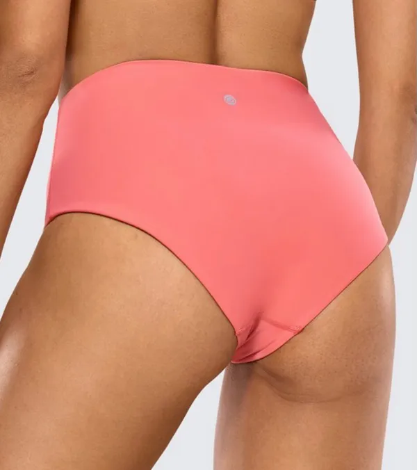 CRZ Yoga Women’s Upf 50+ High Waisted Bikini Bottom - Image 2