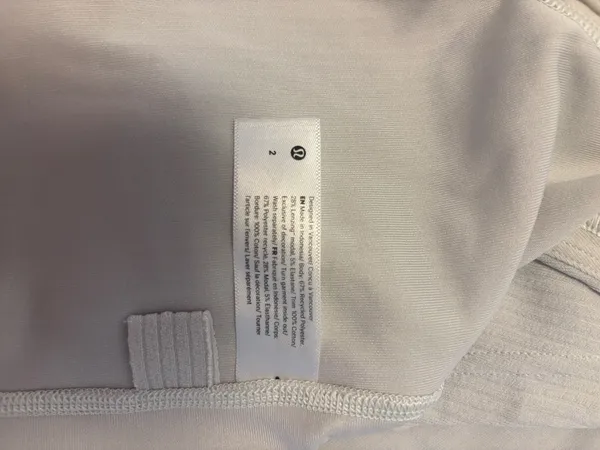 Lululemon Cropped Ribbed Tank Top Off-White 2 - Image 2