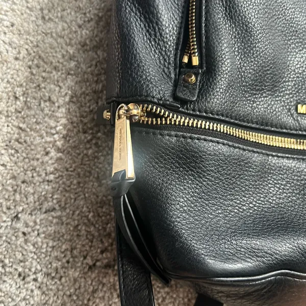 Michael Kors Black Leather Backpack - Image 7