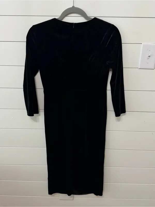 Black velvet cocktail dress - Image 4