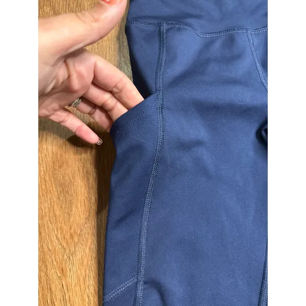 American Eagle Womens High Rise Pocket Leggings Navy Blue Athletic‎ Yoga Small S - Image 2