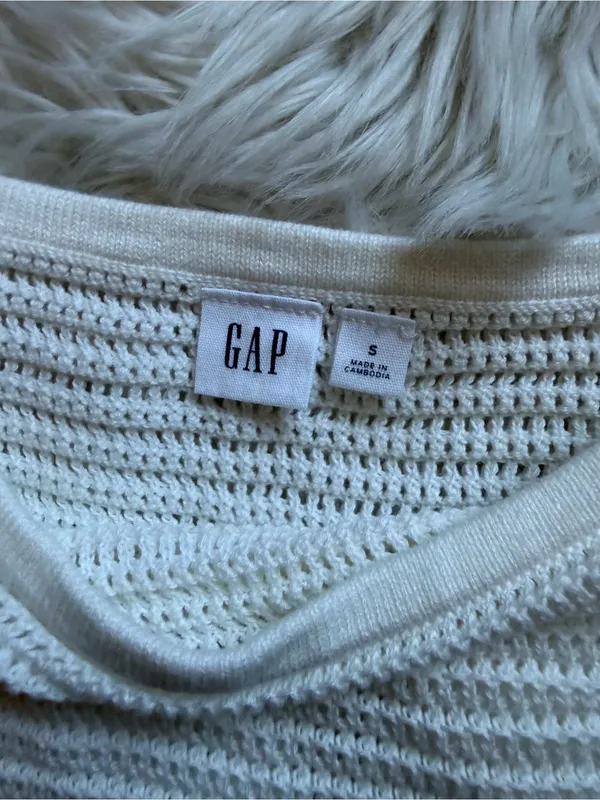 GAP open knit flutter sleeve top - Image 5