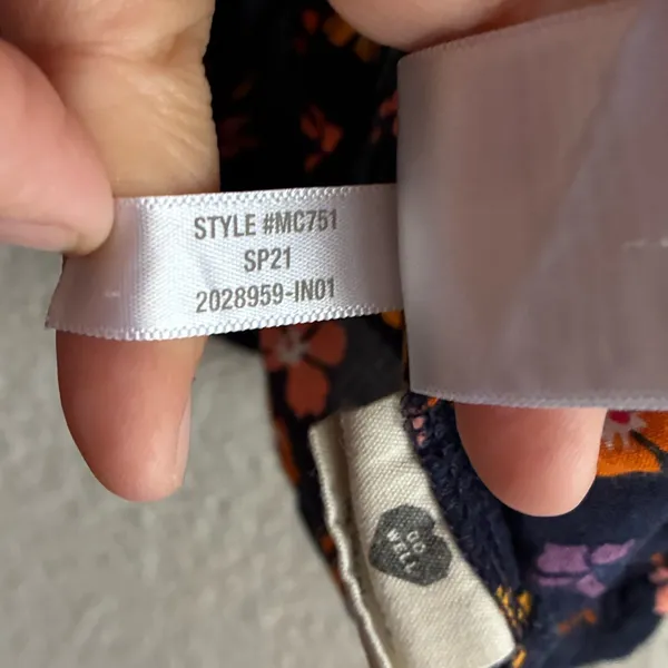 Madewell Puff-Sleeve Square Neck Smocked-Waist in Aloha Floral Crop Top S - Image 16