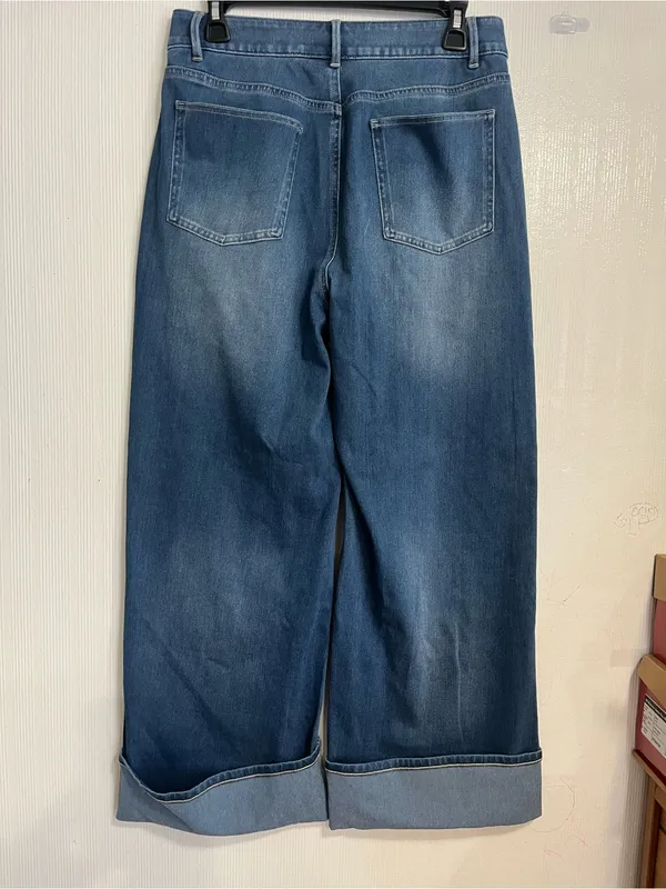 HALARA Blue Wide-Leg Flare Jeans - Image 6