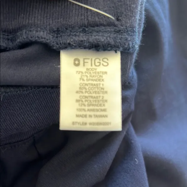 Figs Blue jogger Pants with Elastic Cuffs and Drawstring Waist XL‎ - Image 6