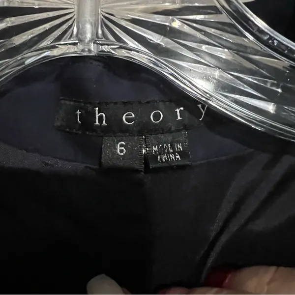Theory‎ Andy Navy Blue One Button Classic Fitted Blazer - Image 6